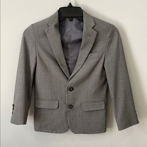 Chaps Boys Grey Dress Blazer Size 8 Reg Two-Button Suit Jacket Formal Wear